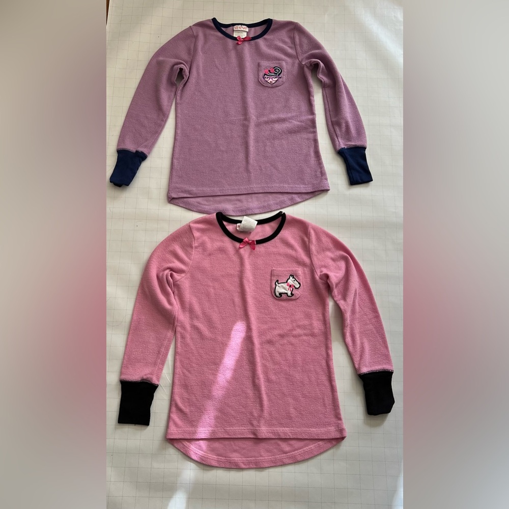 St Eve Long  sleeve Girls shirt (2set) scottie dog black/girl Face- Pre Owned
